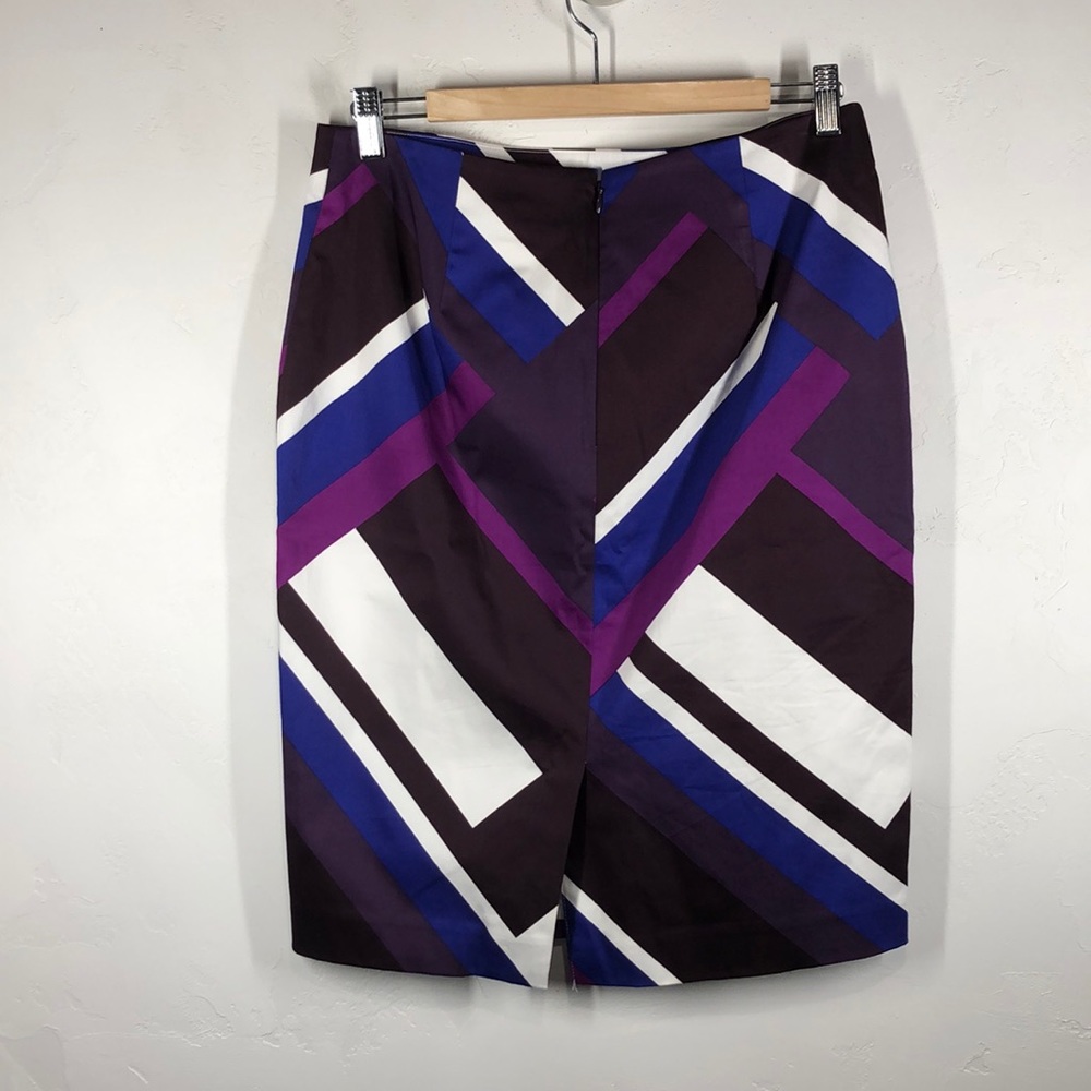 Ann Taylor purple and blue print skirt size 8 - Picture 4 of 8